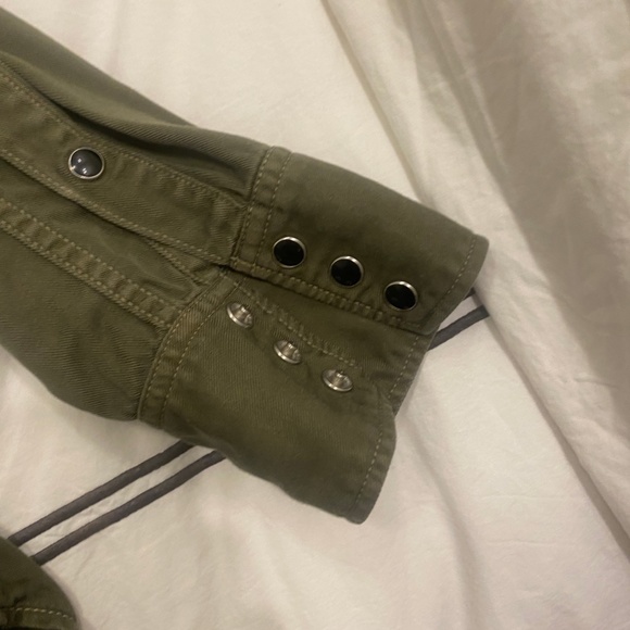 WESTERN SHIRT IN KHAKI STONEWASHED DENIM - Picture 9 of 10